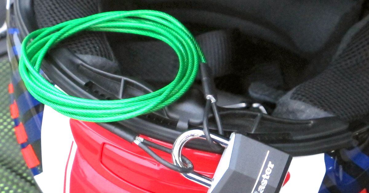 DIY Cable Lock For Motorcycle Gear and Helmet | Motorcyclist