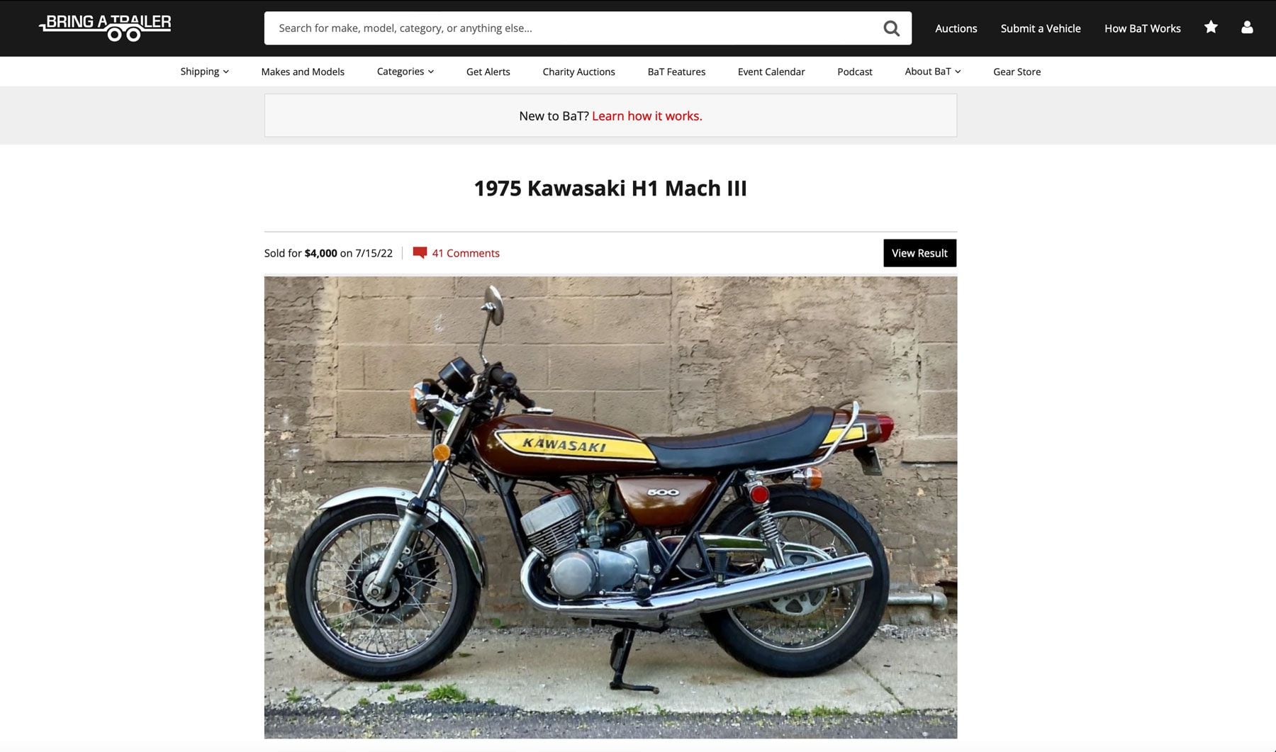 What I missed was the 1975 Kawasaki H1 F / D, which is already on sale.