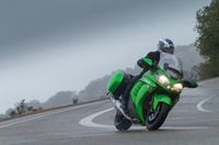 Kawasaki Concours riding on mountain road