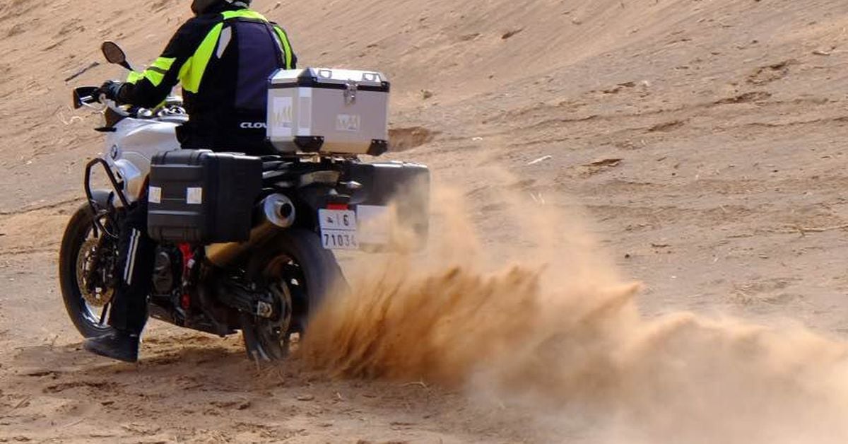 Riding The Dunes Of The Sahara Desert On A Motorcycle Motorcyclist