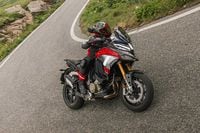 Ducati Multistrada V4 Pikes Peak riding on country road