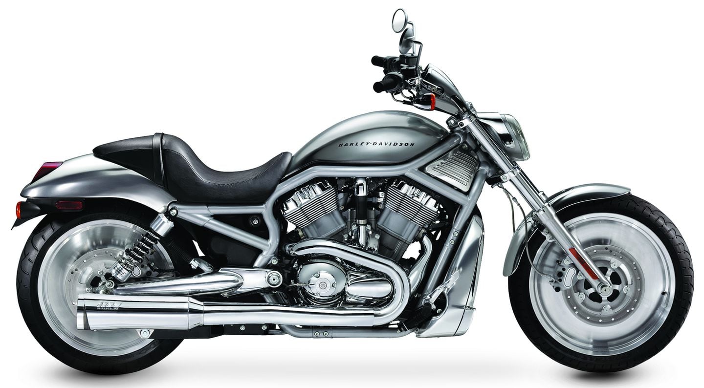 SuperTrapp V-5 Slip-On Exhaust with Mid-Pipe for Harley-Davidson V-Rods ...