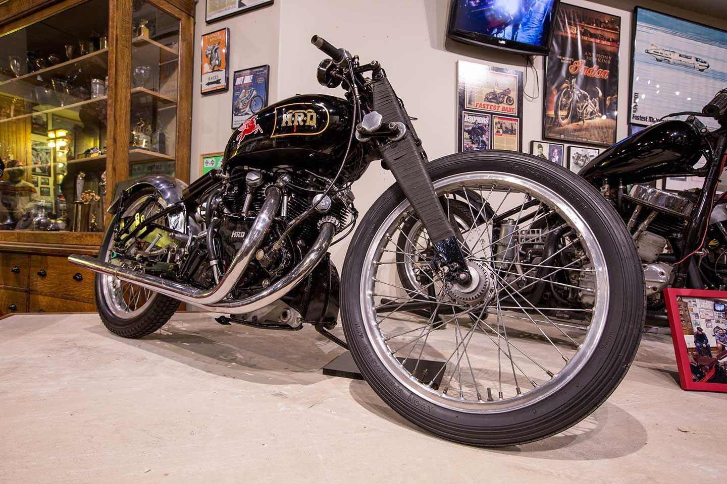 The National Motorcycle Museum housed many iconic motorcycles over the years, including Rollie Free’s 1948 Vincent HRD.