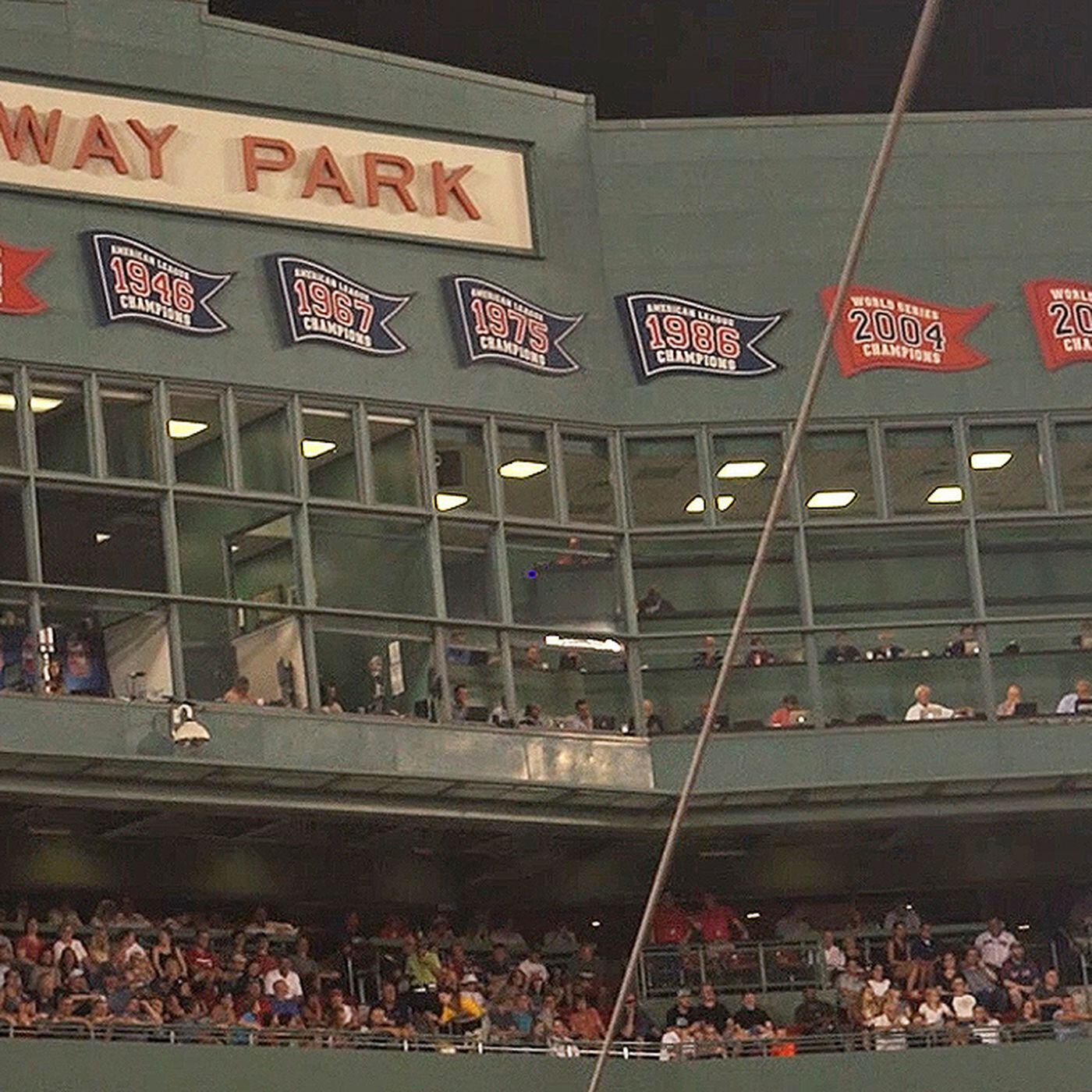 Press box at Fenway Park and behind the scenes 