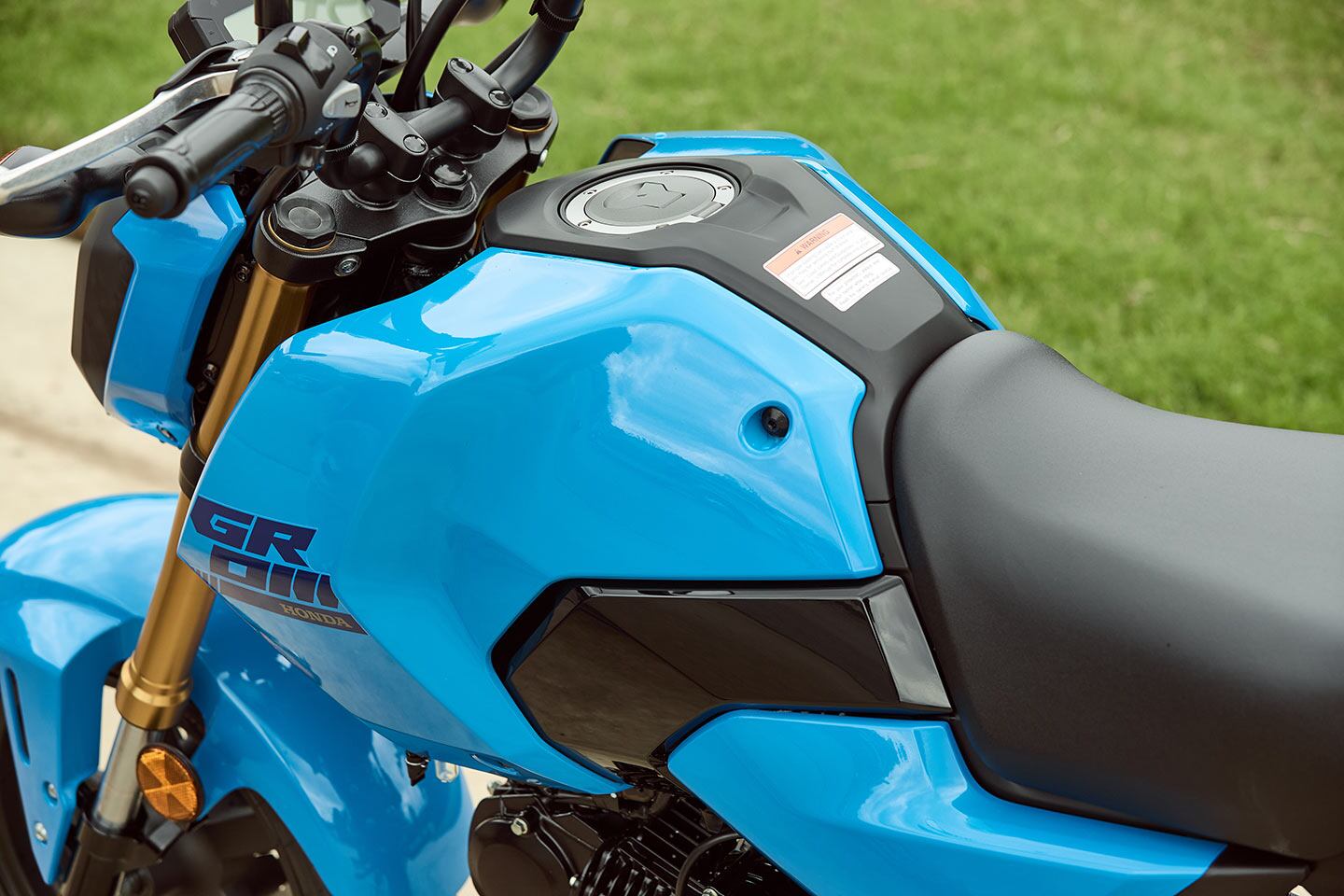 For 2025, the Grom receives additional styling updates to the fuel tank.