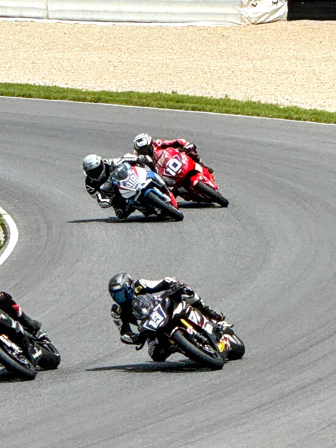 Twins Cup action on the Carousel, with No. 19 Jeff Bean leading No. As Josef Bitner held off No. 10 Brett Donohue.