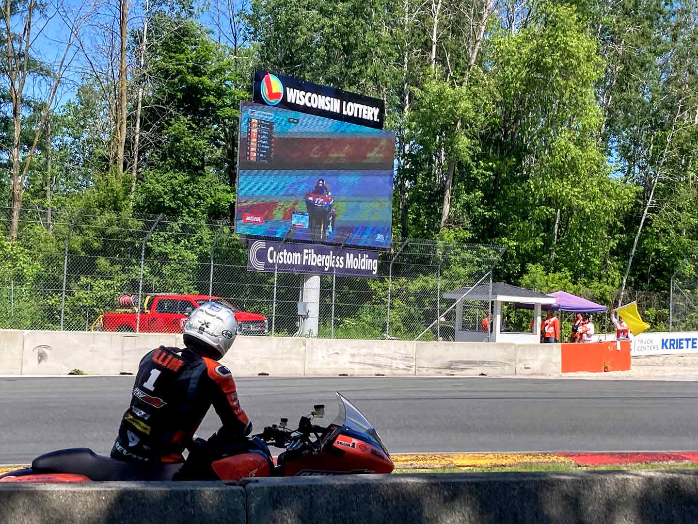 Defending KOTB champ Hayden Gillim spent the weekend chasing mechanical issues instead of Indian riders. But aboard a bike with last year’s engine, he led much of Sunday’s race and had the crowd on their feet before settling for a hard-earned fifth place.