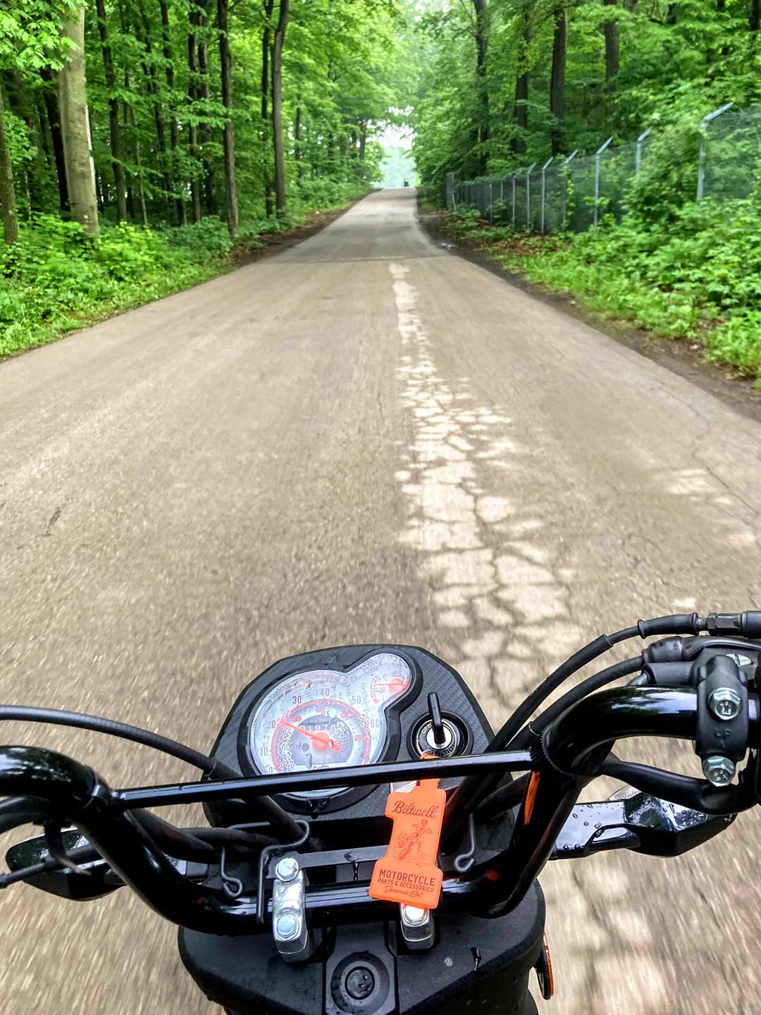 The other main straight at Road America. The Honda Navi finally showed up in numbers, even if said numbers didn’t include much on the speedo.