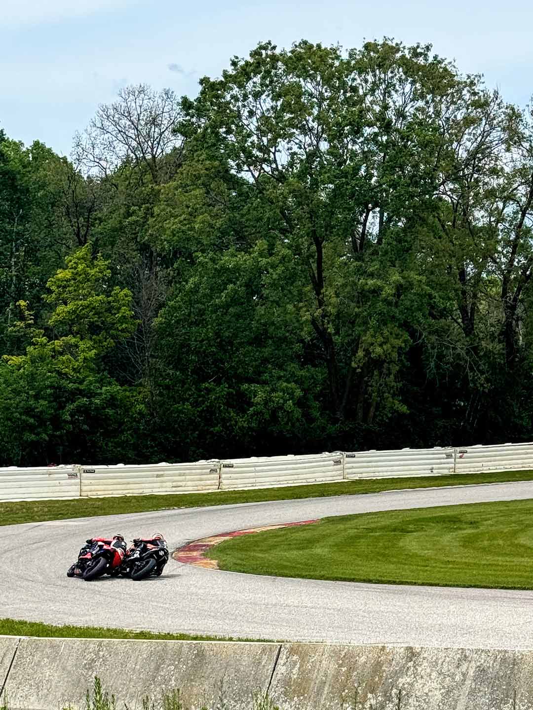 The only place not repaved at Road America? The motorcycle-only kink by turn 11. Twins Cup riders fight for real estate on Sunday’s contest.