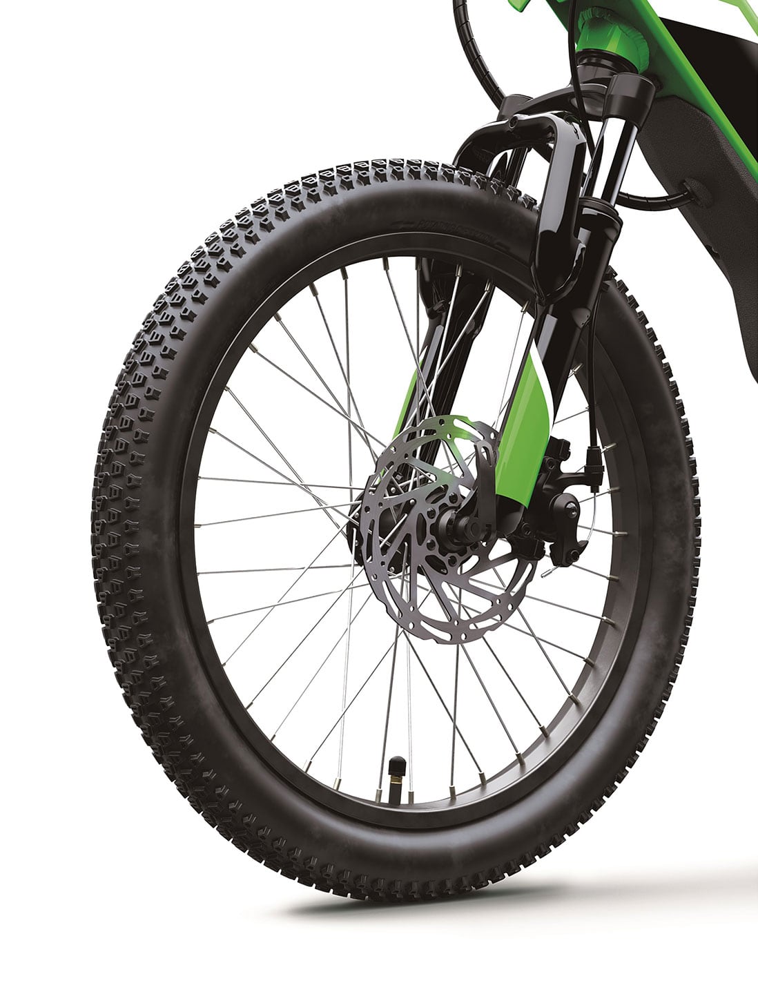 The Elektrode 20 comes with a fork that offers 2 inches of travel whereas the 20FS sports a rigid BMX-style fork.