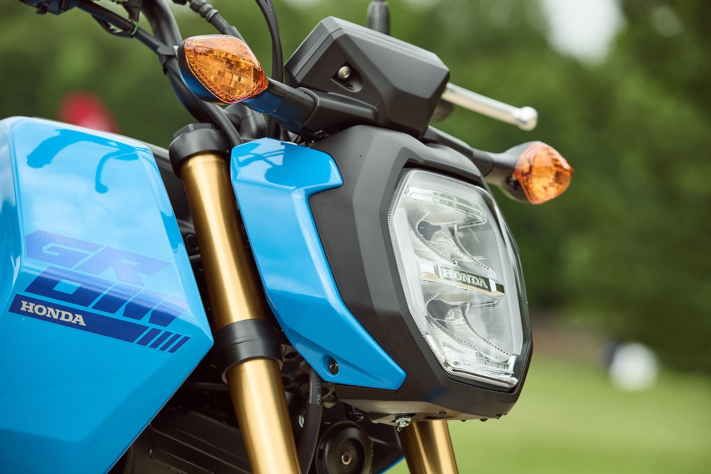 Honda’s Grom receives a new headlight design for 2025.