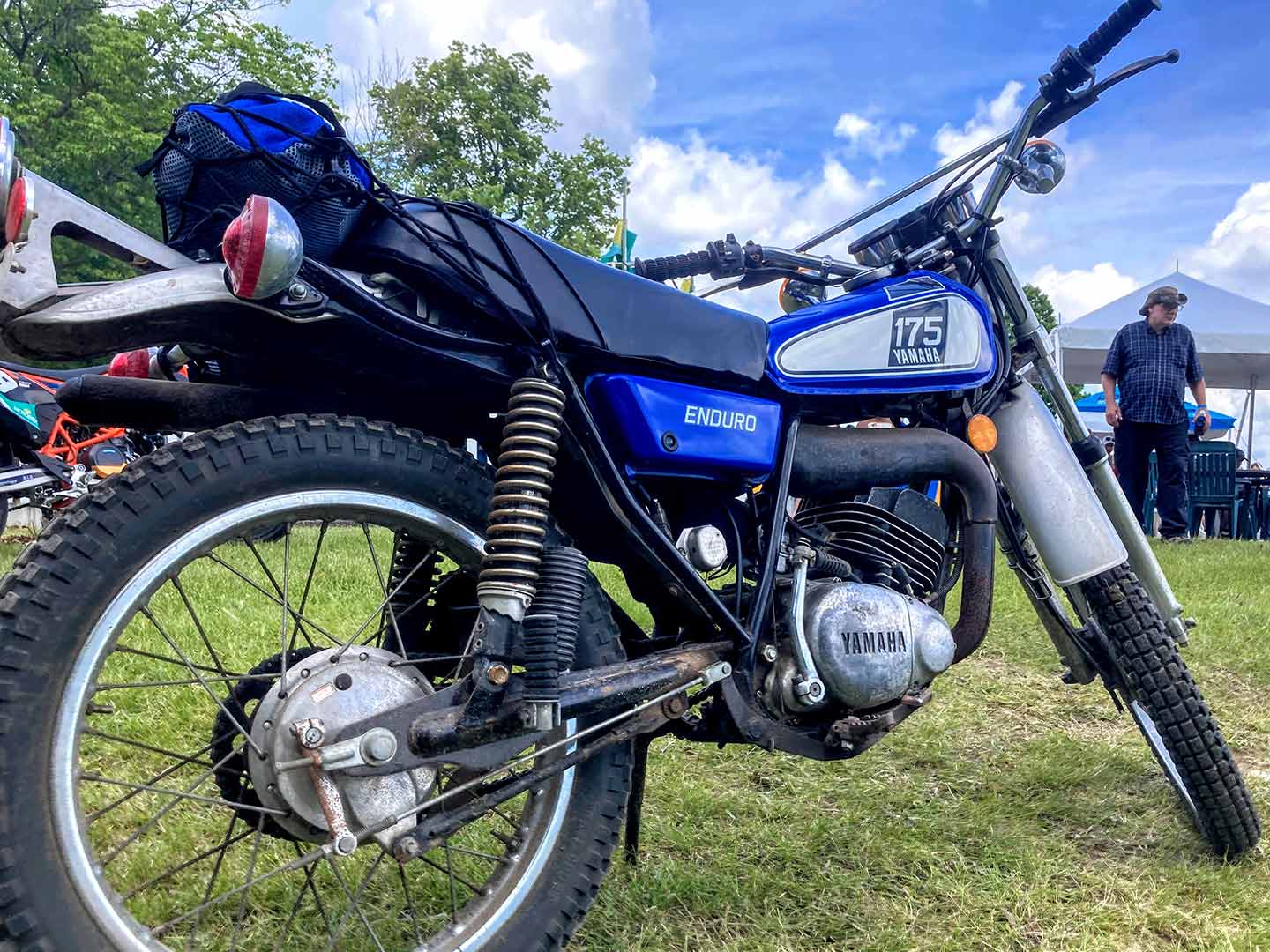 One of numerous Yamaha DT175 Enduros, a popular and durable choice for vintage pitbike.