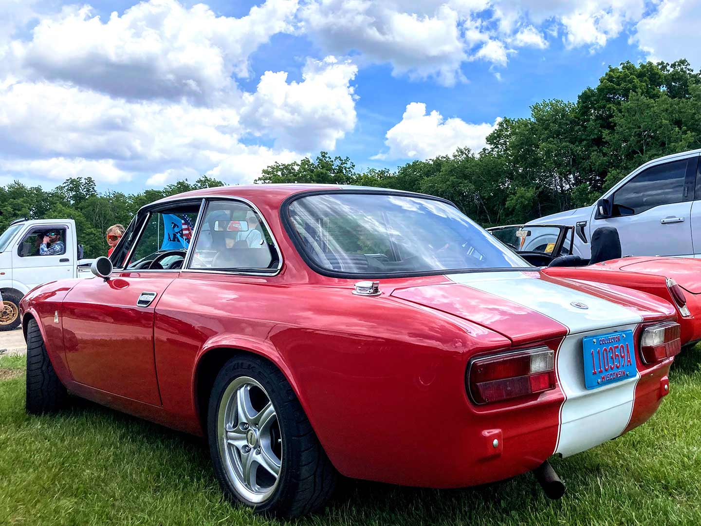 Likely a 1965 Alfa Romeo Sprint GTA? Let us know in the comments how wrong we are.