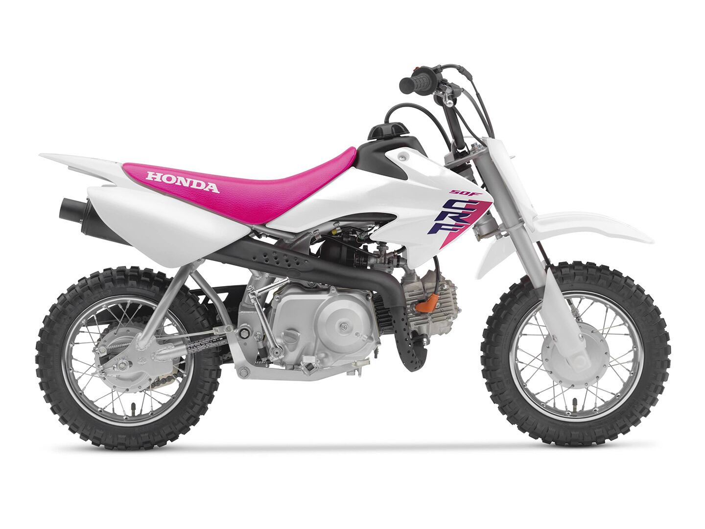 Perhaps some ’90s splashiness might inspire: the 2025 Honda CRF50F, in white.